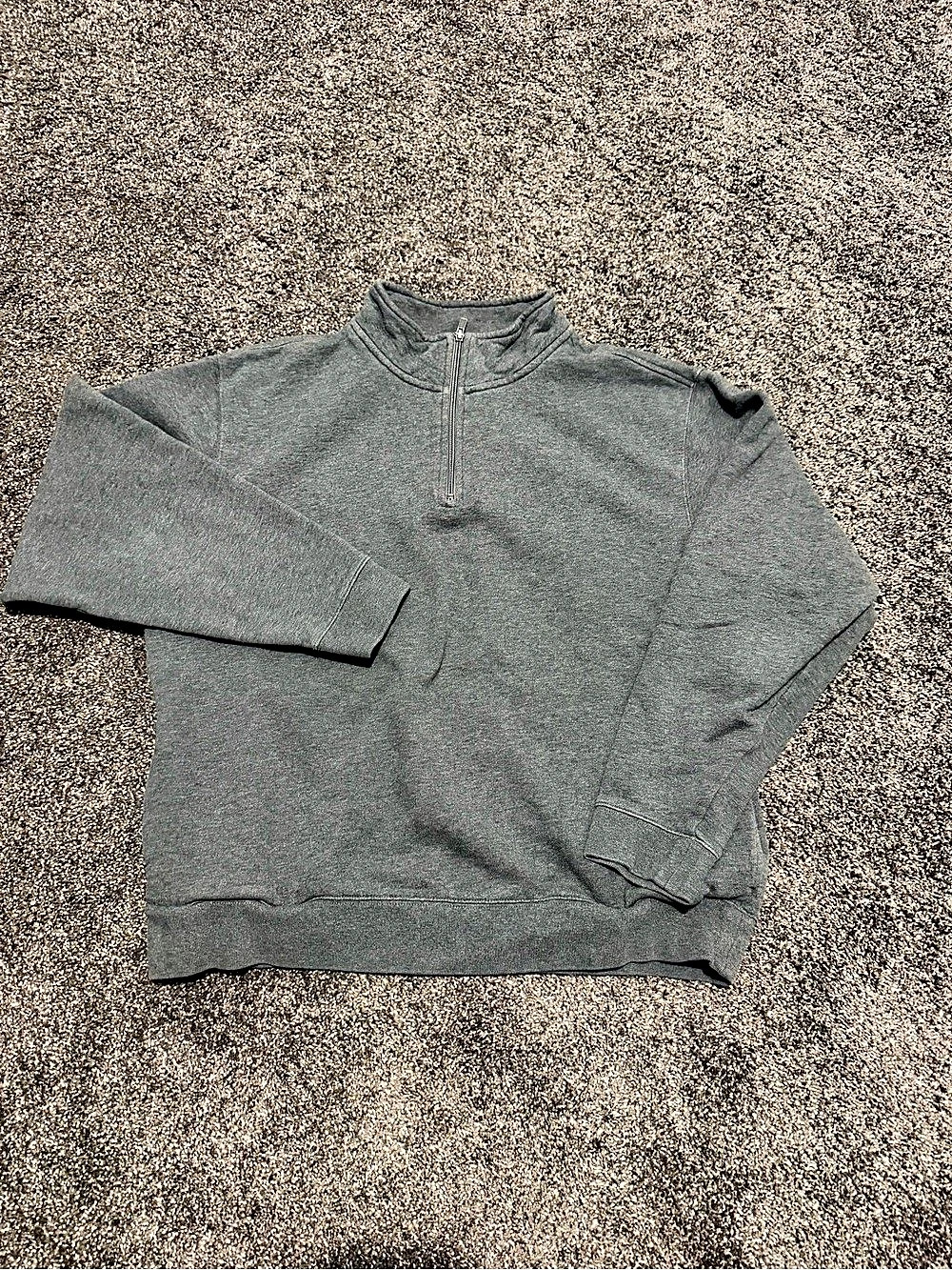 Large.Large.Bean Traditional Fit Quarter Zip Sweatshirt Men's Gray Large